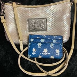 Coach Poppy Sequin Crossbody with Card Case & Dust Bag-BACK TO SCHOOL SALE!